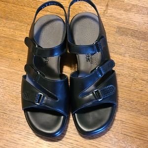 SAS Tri Pad Comfort Leather Sandal Black 8.5